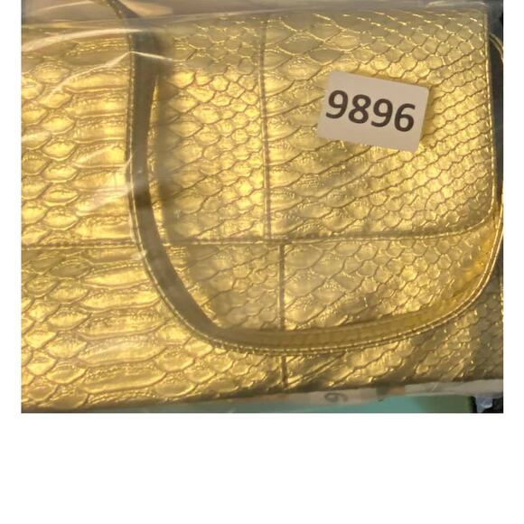 Vintage 90s Gold Jessica McClintock Convertible Clutch/Purse - Picture 9 of 9
